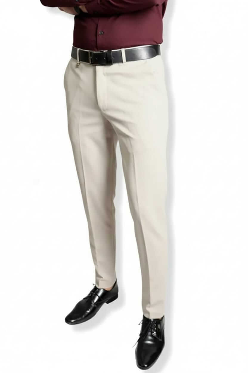 White Formal Trousers™ Stretchable And Wrinkle Free Fabric.