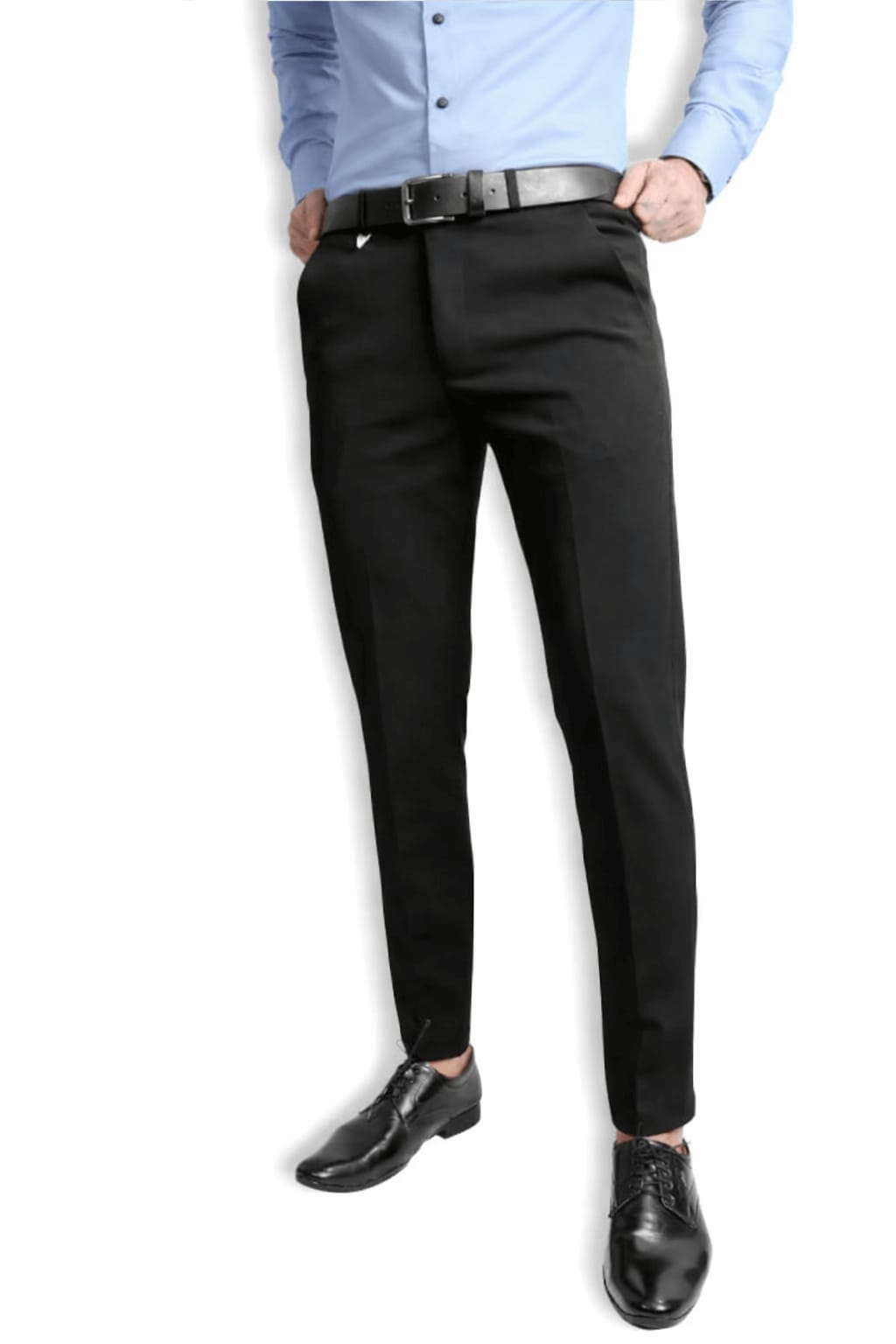 Black Formal Trousers™ Stretchable And Wrinkle Free Fabric.