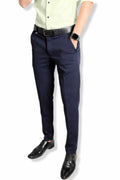 Navy Blue Formal Trousers™ Stretchable And Wrinkle Free Fabric.