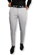 Light grey Formal Trousers™ Stretchable And Wrinkle Free Fabric.